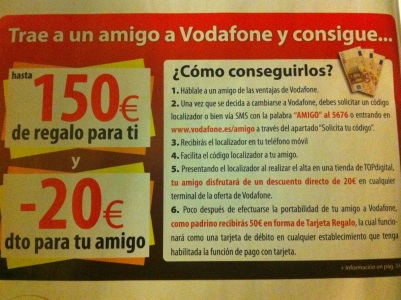 Campaña afiliación Vodafone